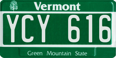 VT license plate YCY616