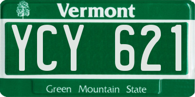 VT license plate YCY621