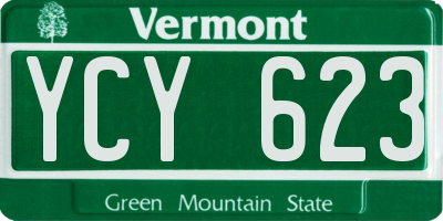 VT license plate YCY623