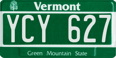 VT license plate YCY627