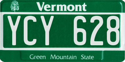 VT license plate YCY628