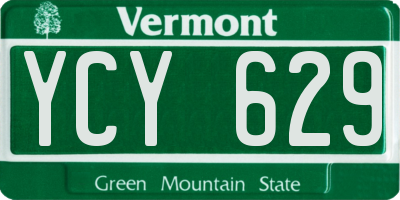 VT license plate YCY629