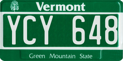 VT license plate YCY648