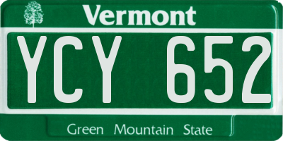 VT license plate YCY652