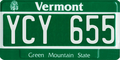 VT license plate YCY655