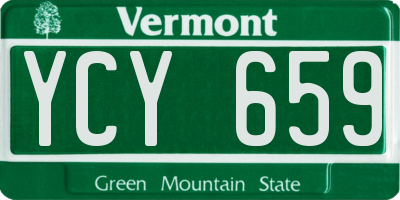 VT license plate YCY659