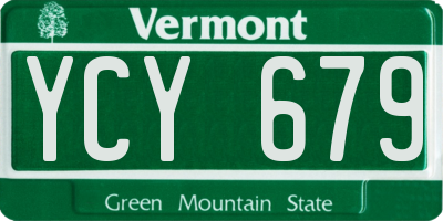 VT license plate YCY679