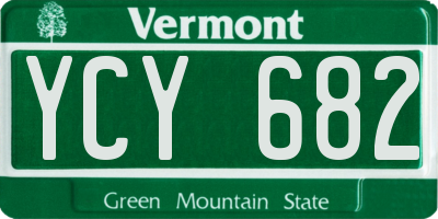 VT license plate YCY682