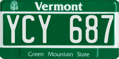VT license plate YCY687
