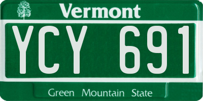 VT license plate YCY691