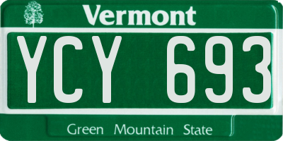 VT license plate YCY693