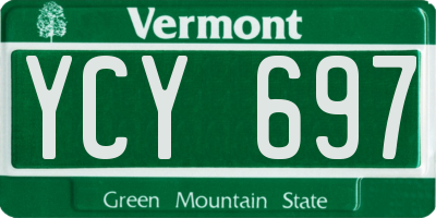VT license plate YCY697