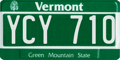VT license plate YCY710