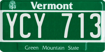 VT license plate YCY713