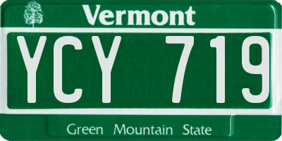 VT license plate YCY719