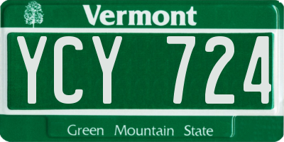VT license plate YCY724