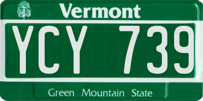 VT license plate YCY739