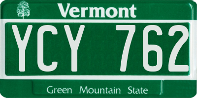VT license plate YCY762