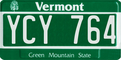 VT license plate YCY764