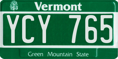 VT license plate YCY765