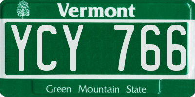 VT license plate YCY766
