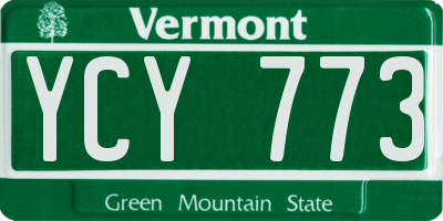 VT license plate YCY773