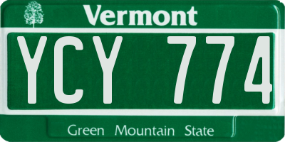 VT license plate YCY774