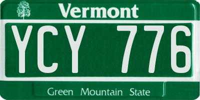VT license plate YCY776