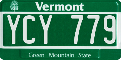 VT license plate YCY779