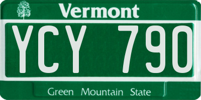VT license plate YCY790