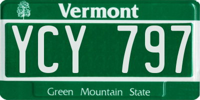 VT license plate YCY797