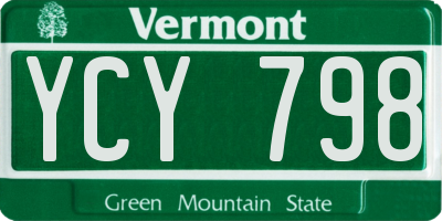 VT license plate YCY798