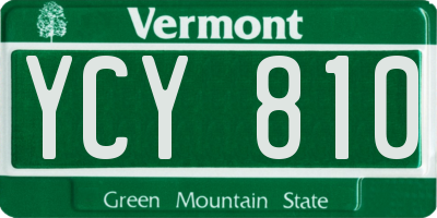 VT license plate YCY810