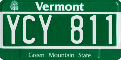 VT license plate YCY811