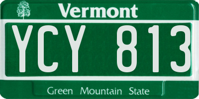 VT license plate YCY813