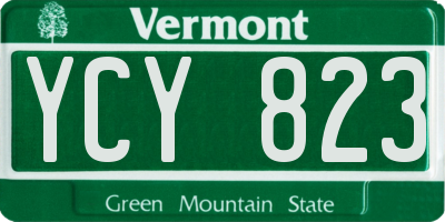 VT license plate YCY823