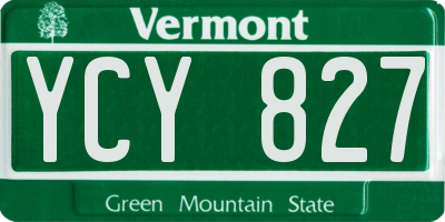 VT license plate YCY827