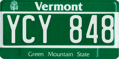 VT license plate YCY848