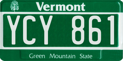 VT license plate YCY861