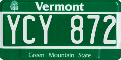 VT license plate YCY872