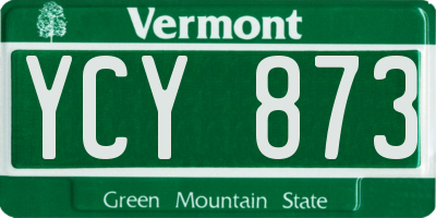 VT license plate YCY873