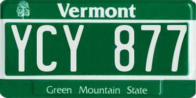 VT license plate YCY877