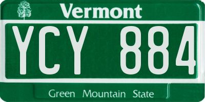 VT license plate YCY884