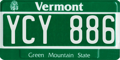 VT license plate YCY886