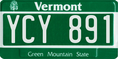 VT license plate YCY891