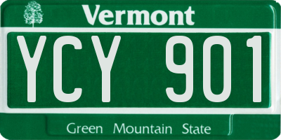 VT license plate YCY901