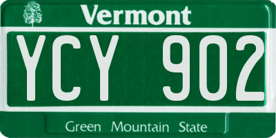 VT license plate YCY902