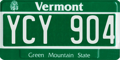 VT license plate YCY904