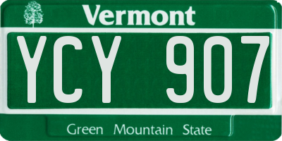 VT license plate YCY907