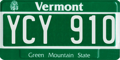 VT license plate YCY910